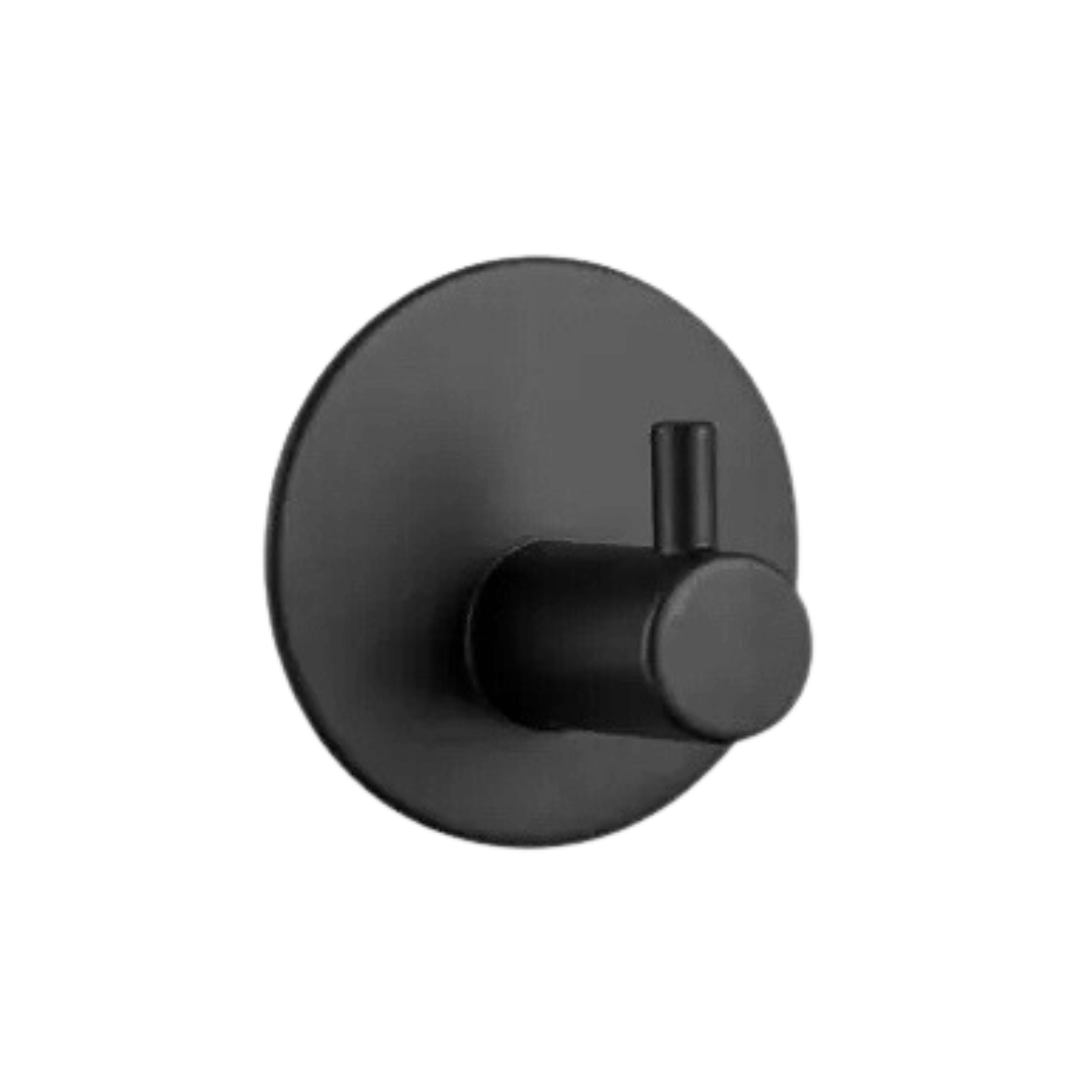 4-pk Selvklebende knagg, sort matt