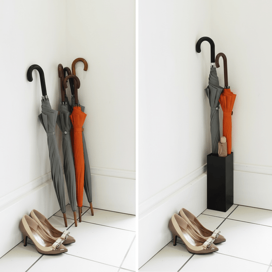 Diskré paraplystativ sort - Lindas Dekor
