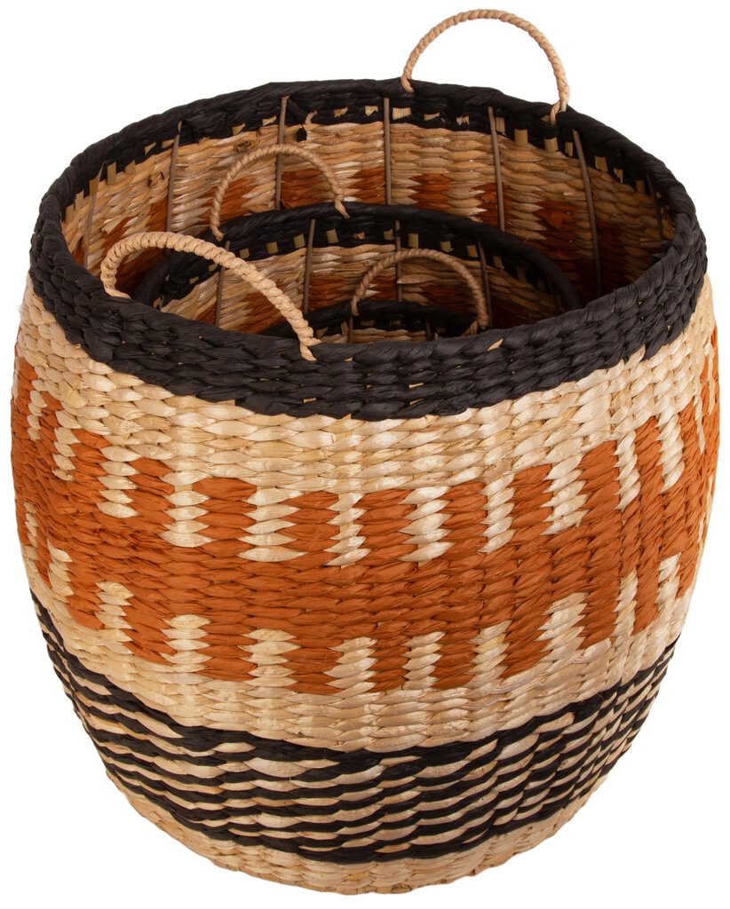 Naturfargede oppbevaringskurver i sjøgress – rustikk og bærekraftig stil til hjemmet.