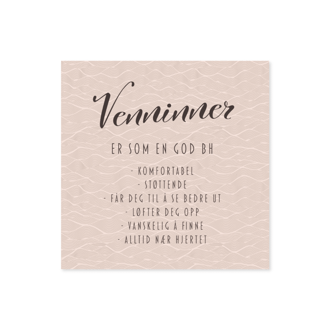 20 - pk Servietter BH Venninne, rosa - Lindas Dekor