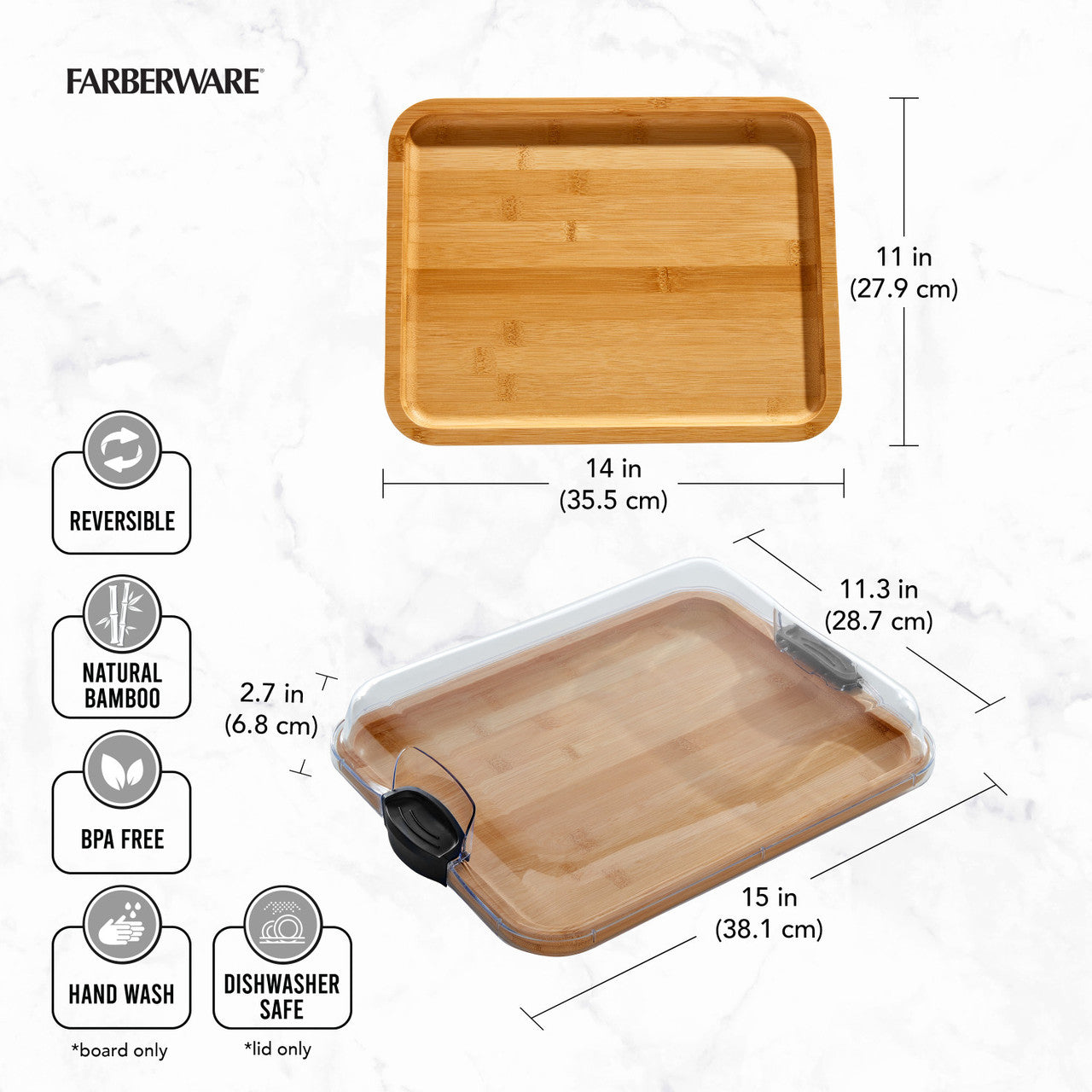 Serveringsbrett til ost og kjeks med klar kuppel og bærevennlig design