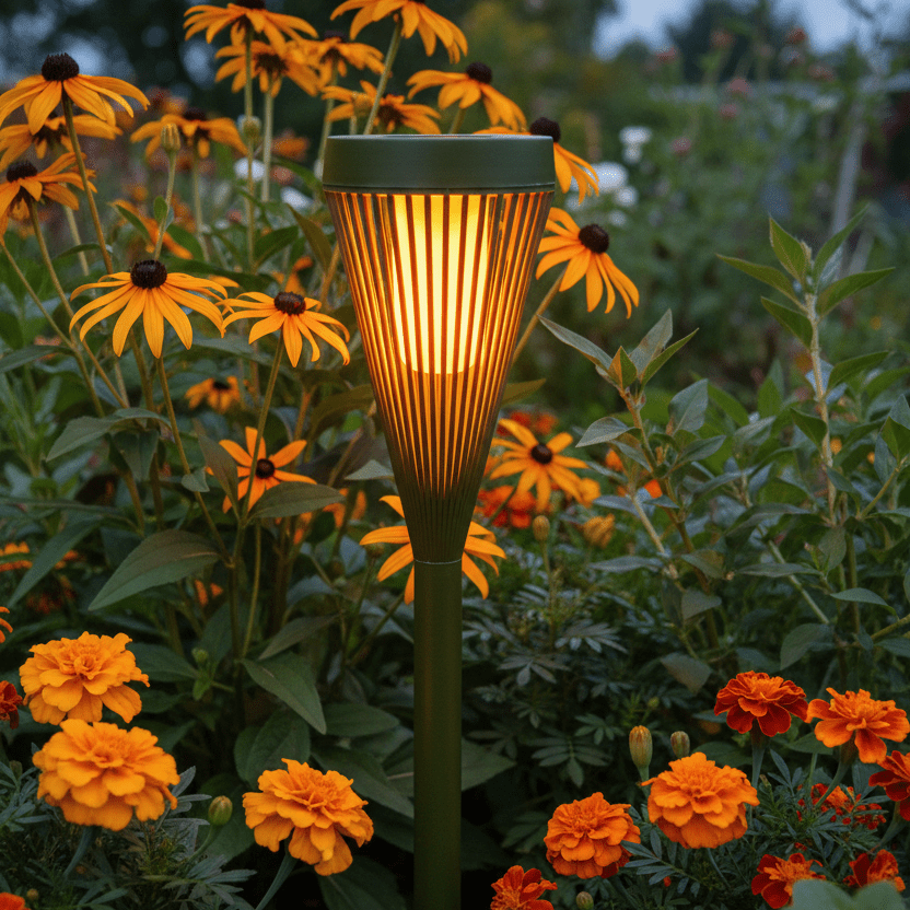 Grön solflammljus rudbeckia