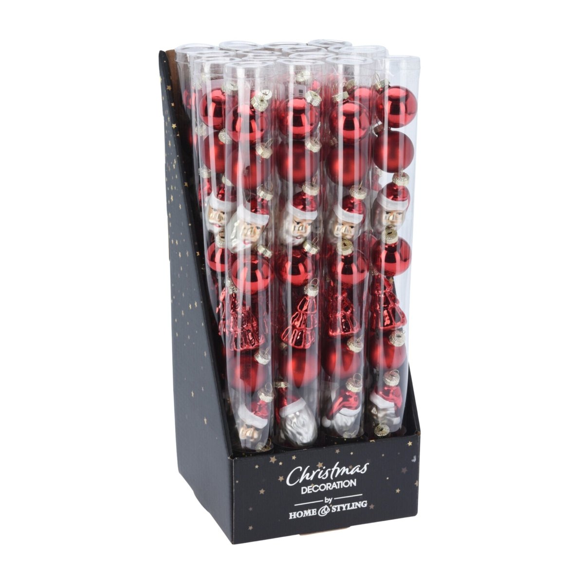 Julepynt 3 figurer 6 kuler Røde 9 stk - Lindas Dekor Julepynt
