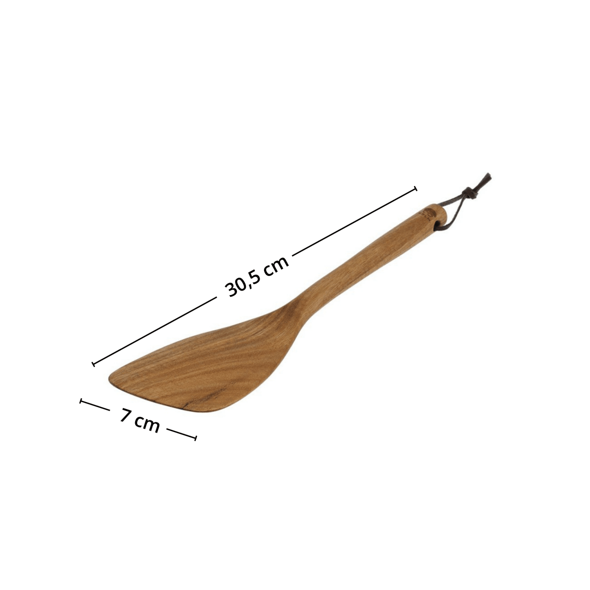 Måltegning av stekespade i akasietre med lengde på 30,5 cm og bredde på 7 cm. - Lindas dekor