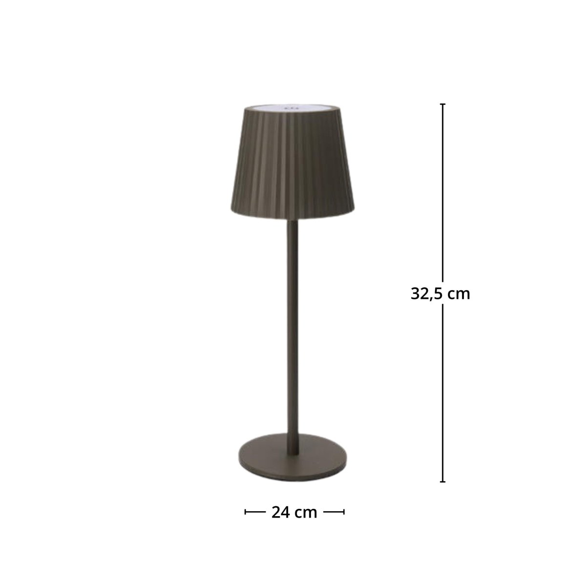 Oppladbar bordlampe 27 cm til spisebord, nattbord og terrasse