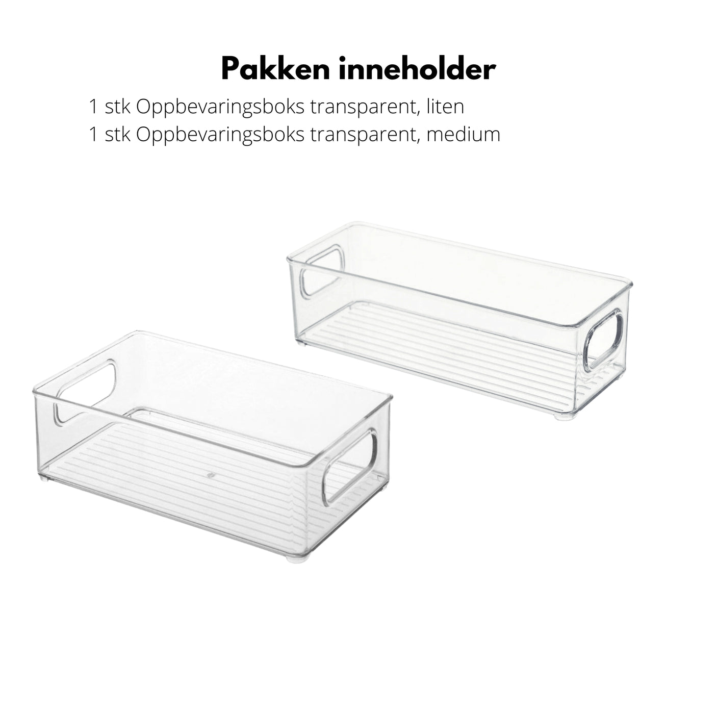 Transparent oppbevaringsboks til krydderglass og små matvarer i skuff