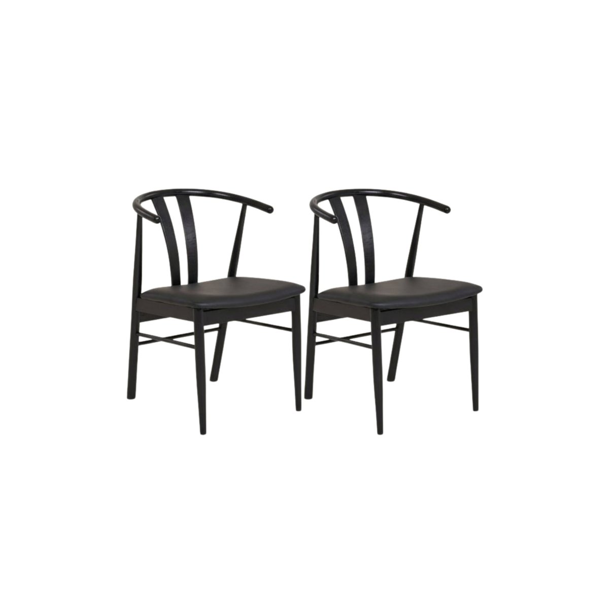 2-pk Artenara spisestol sort - Lindas Dekor Spisestol