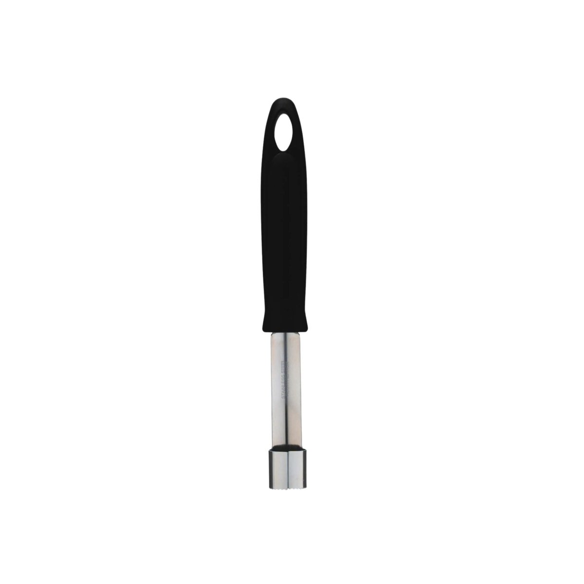 Svart och silverfärgad epleskärare från KitchenCraft i rostfritt stål, praktiskt köksredskap för enkel borttagning av eplekärnet