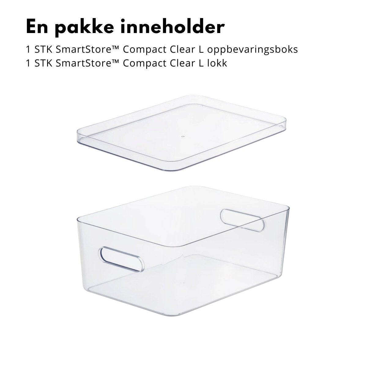 Transparent SmartStore oppbevaringsboks 15,4 liter med lokk