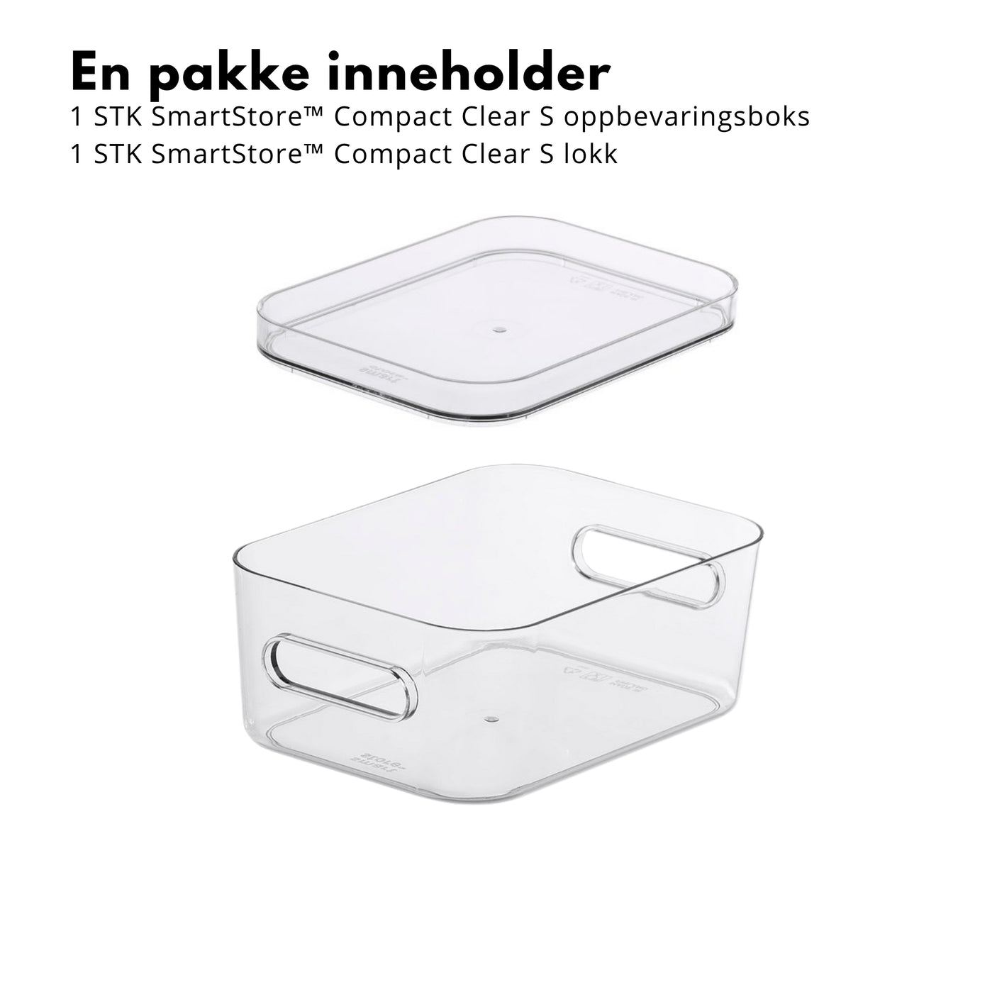 Transparent SmartStore oppbevaringsboks 1,5 liter med lokk