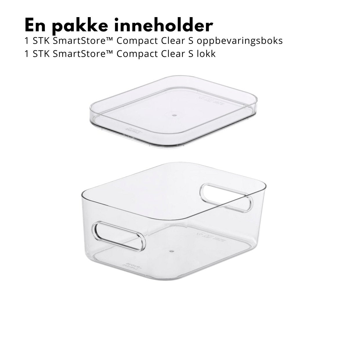 Transparent SmartStore oppbevaringsboks 1,5 liter med lokk