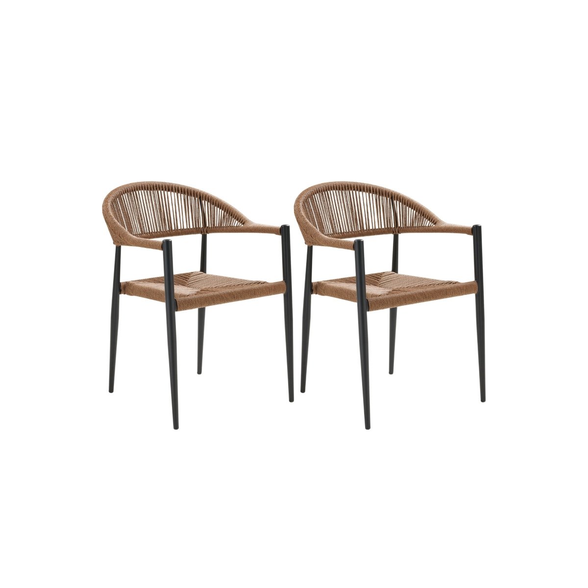 2 - pk Canari hagestol natur/sort - Lindas Dekor