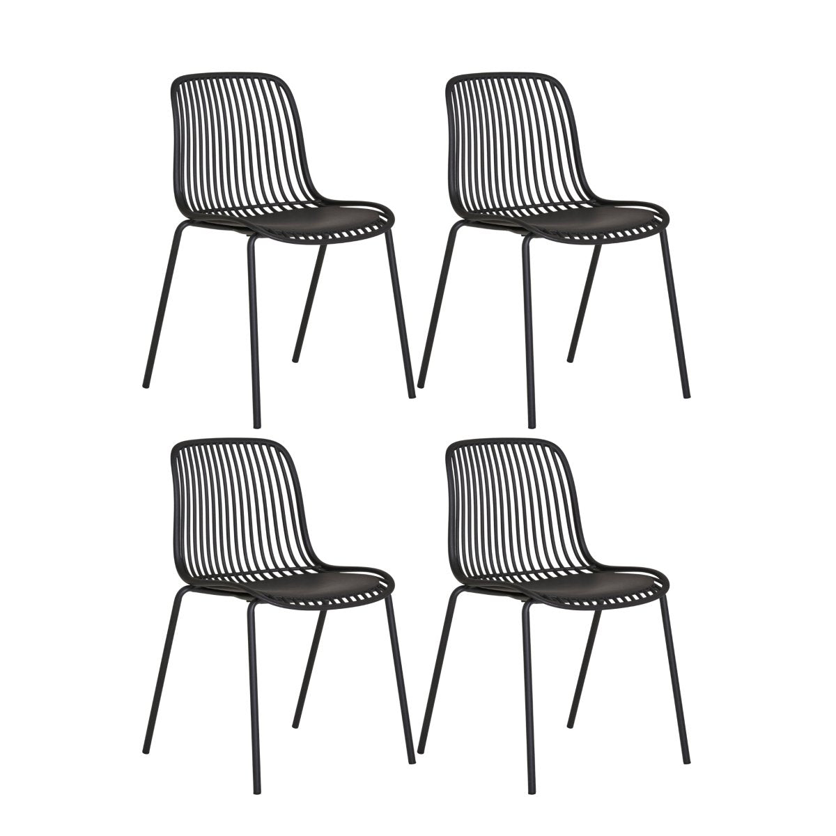 4 - pk Branson hagestol sort - Lindas Dekor