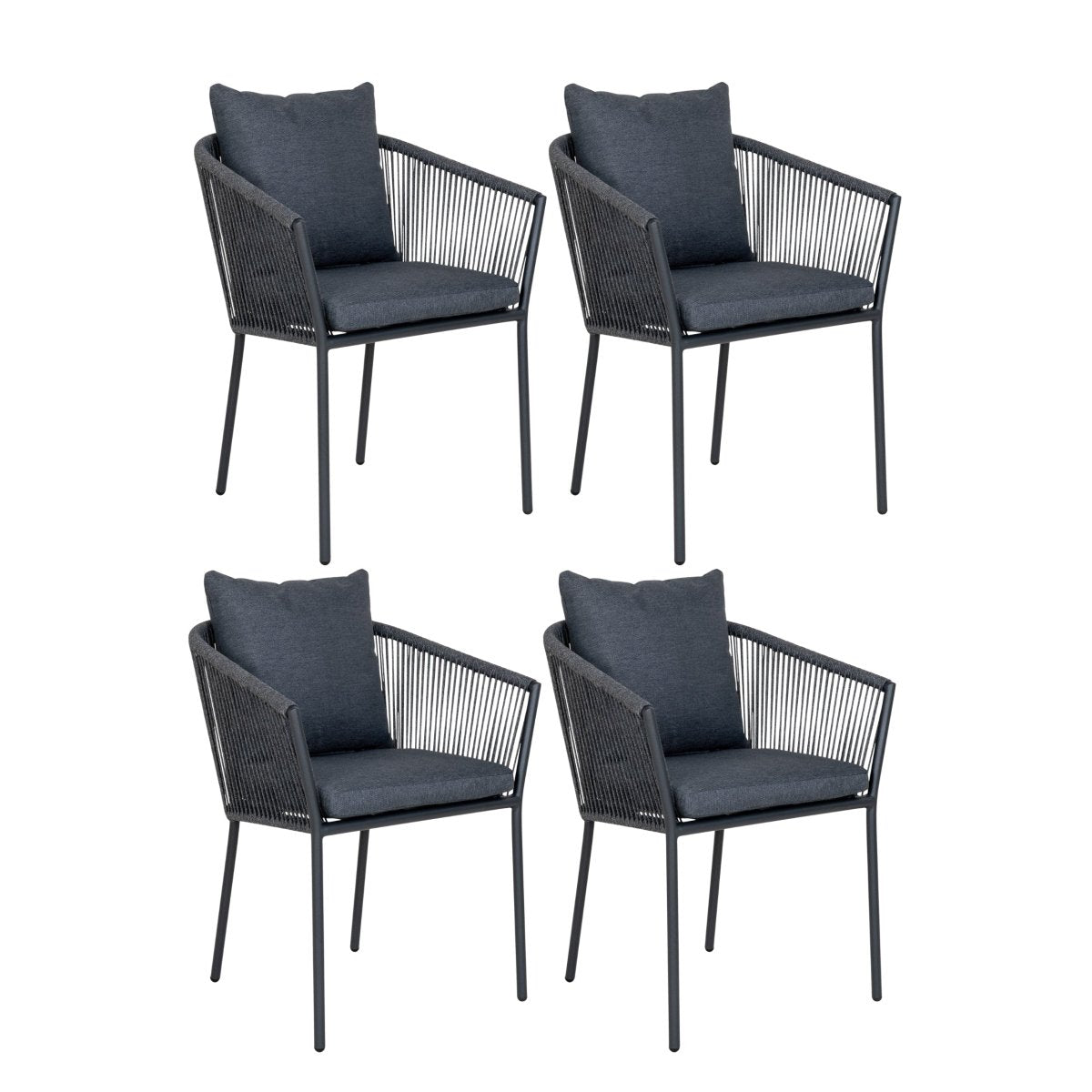 4 - pk Salerno hagestol mørkegrå - Lindas Dekor