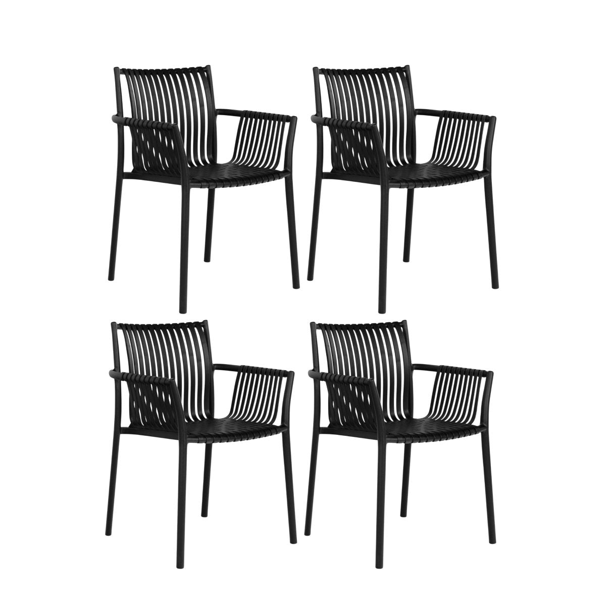 4 - pk Tulsa hagestol sort - Lindas Dekor