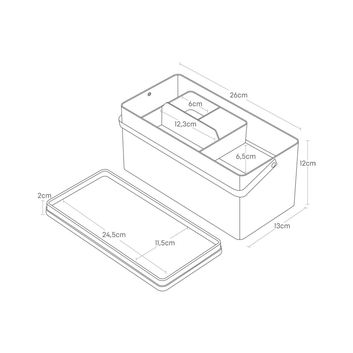 Syboks med trelokk 27 x 14 x 13,5 cm - Lindas Dekor