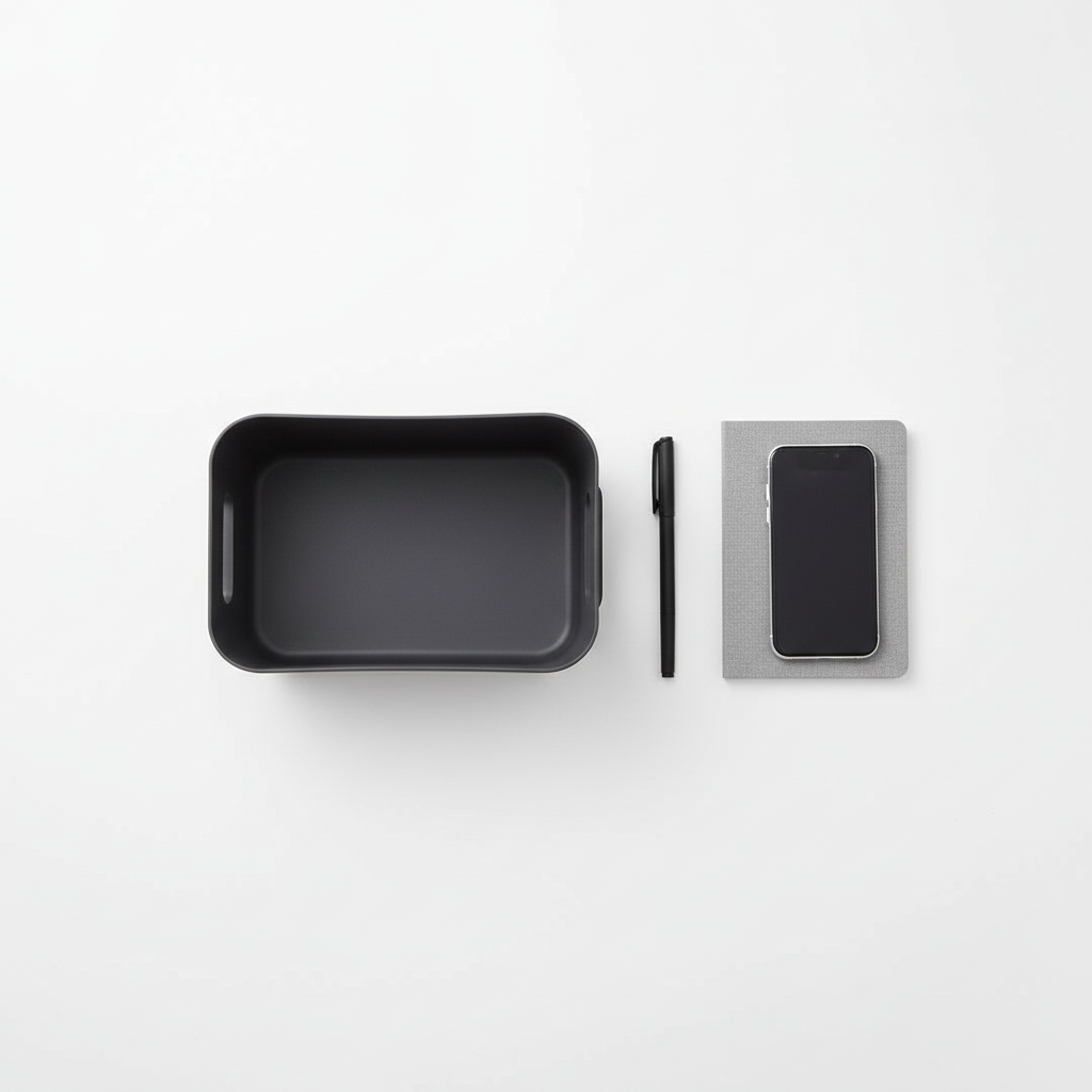 Praktisk liten oppbevaringsboks til vaskerom og garderobe