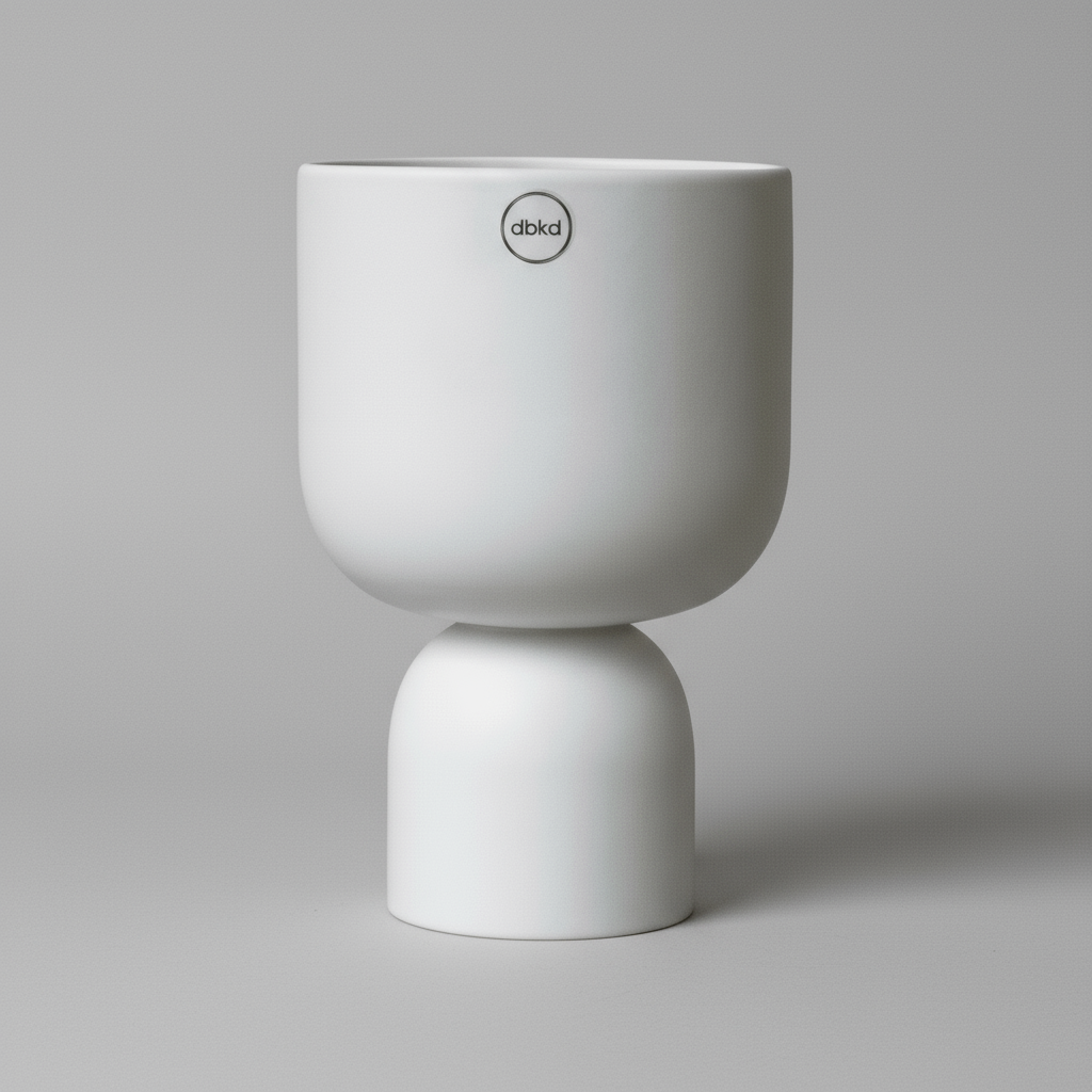 Flere DBKD Post vaser i ulike størrelser i moderne hvitt interiør jul