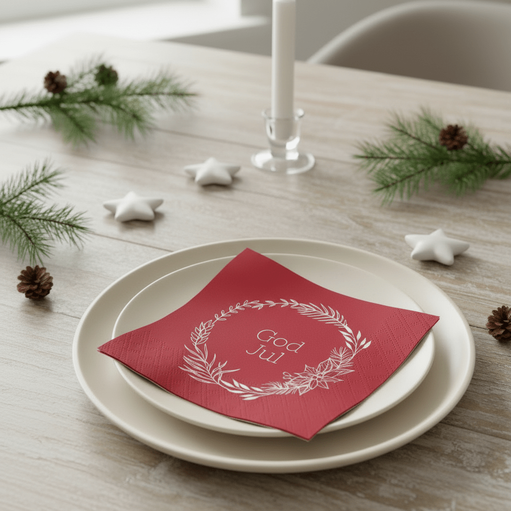 20 - pk Servietter God Jul - Lindas Dekor