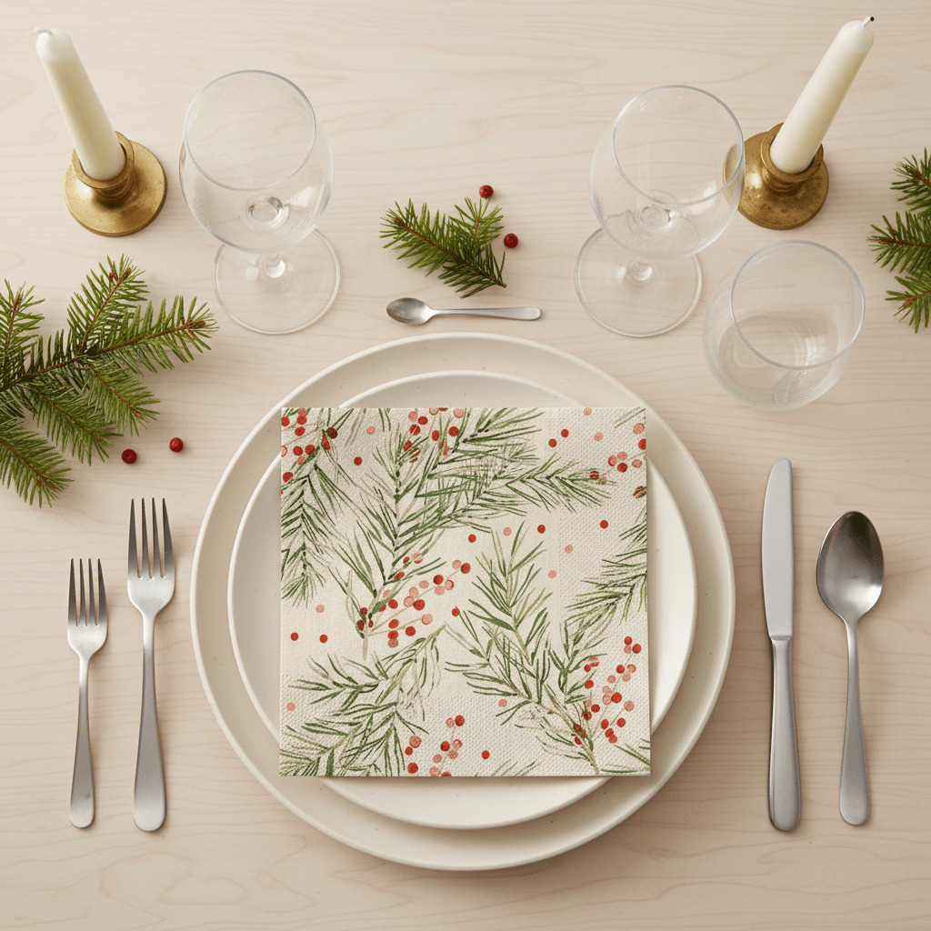 20-pk servietter Spings Holly - Lindas Dekor