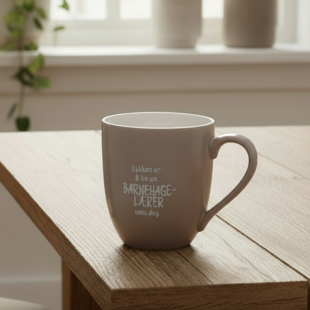 Krus "barnehage-lærer", beige