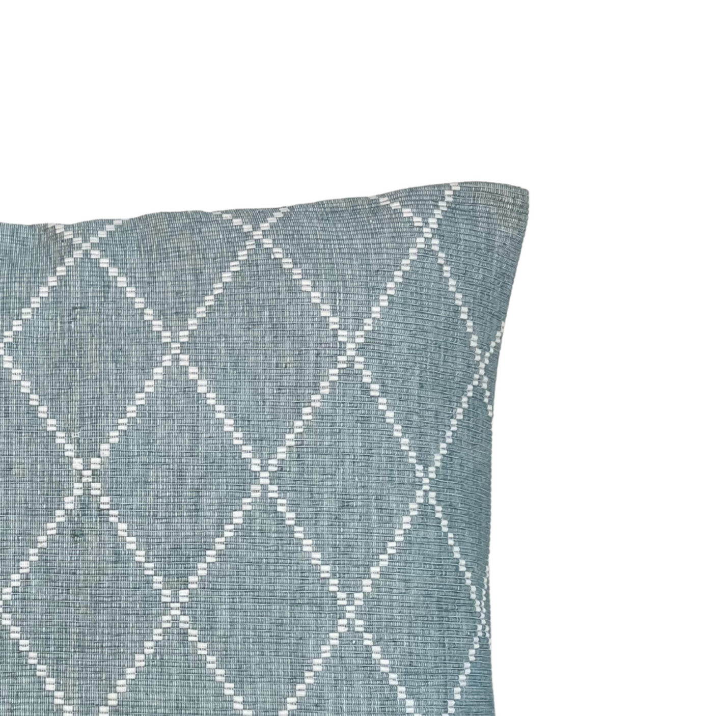 Putetrekk jaquard bomull aqua 45 x 45 cm