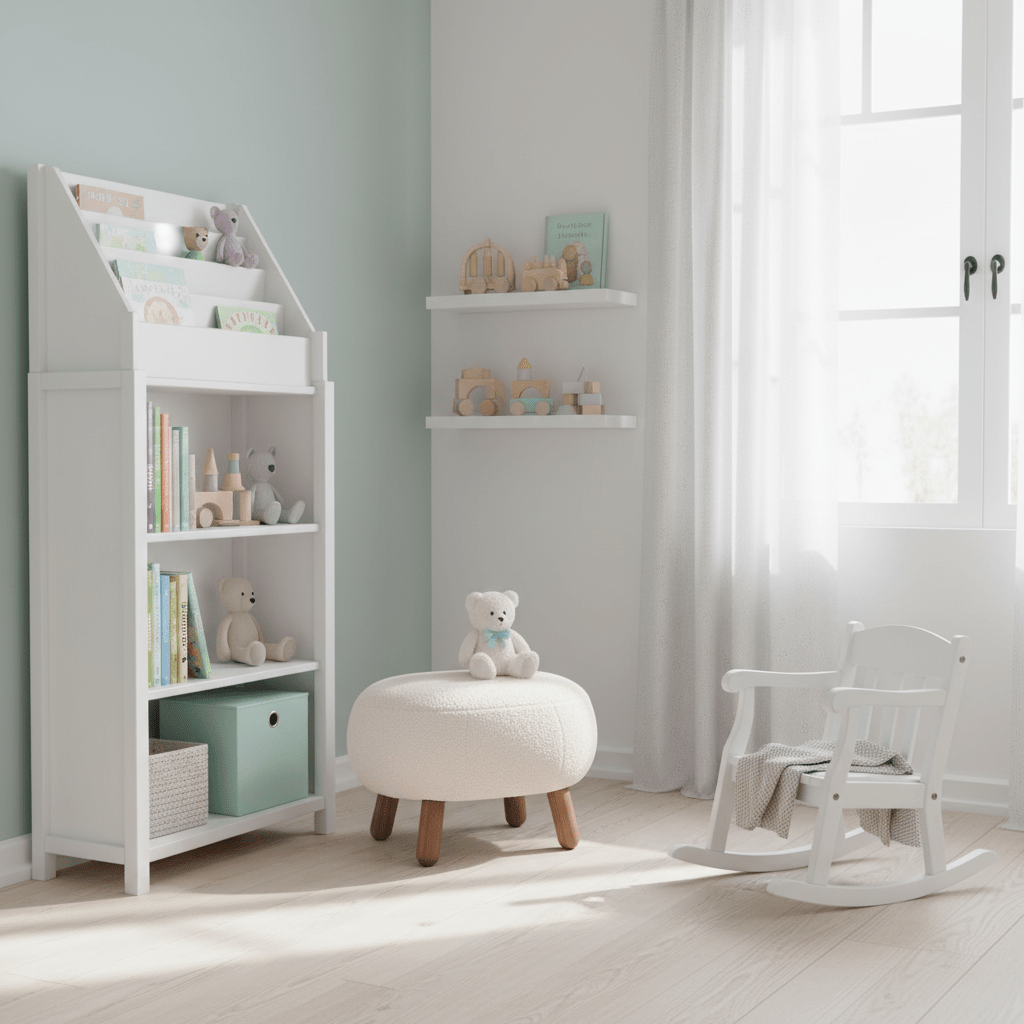 Savona puff hvit 47 x 41,5 cm - Lindas Dekor