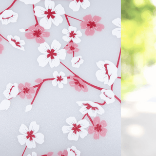 Vareprøve: Static Premium Cherry Flowers vindusfolie