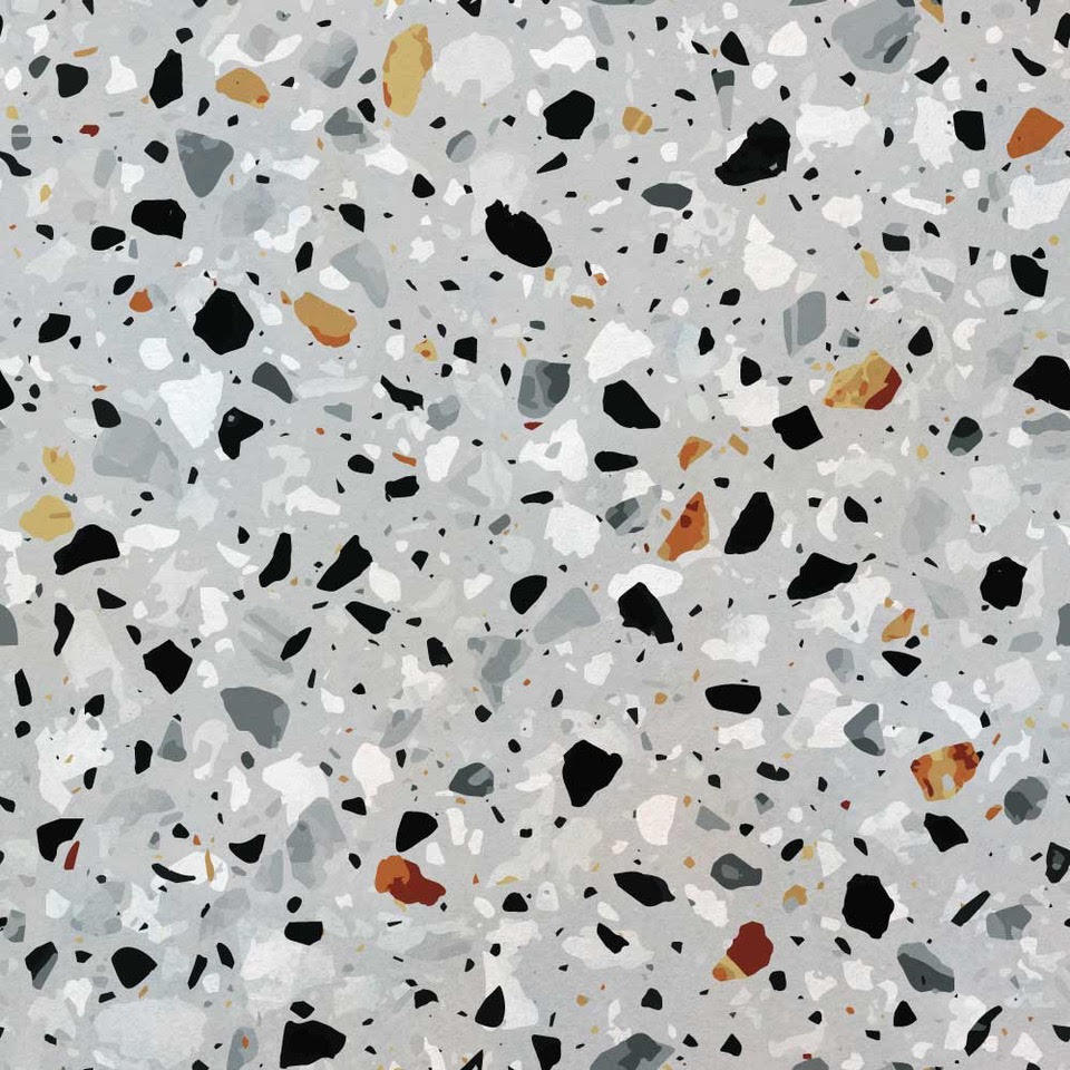 Vareprøve: Milano Terrazzo selvklebende fliser - Lindas Dekor
