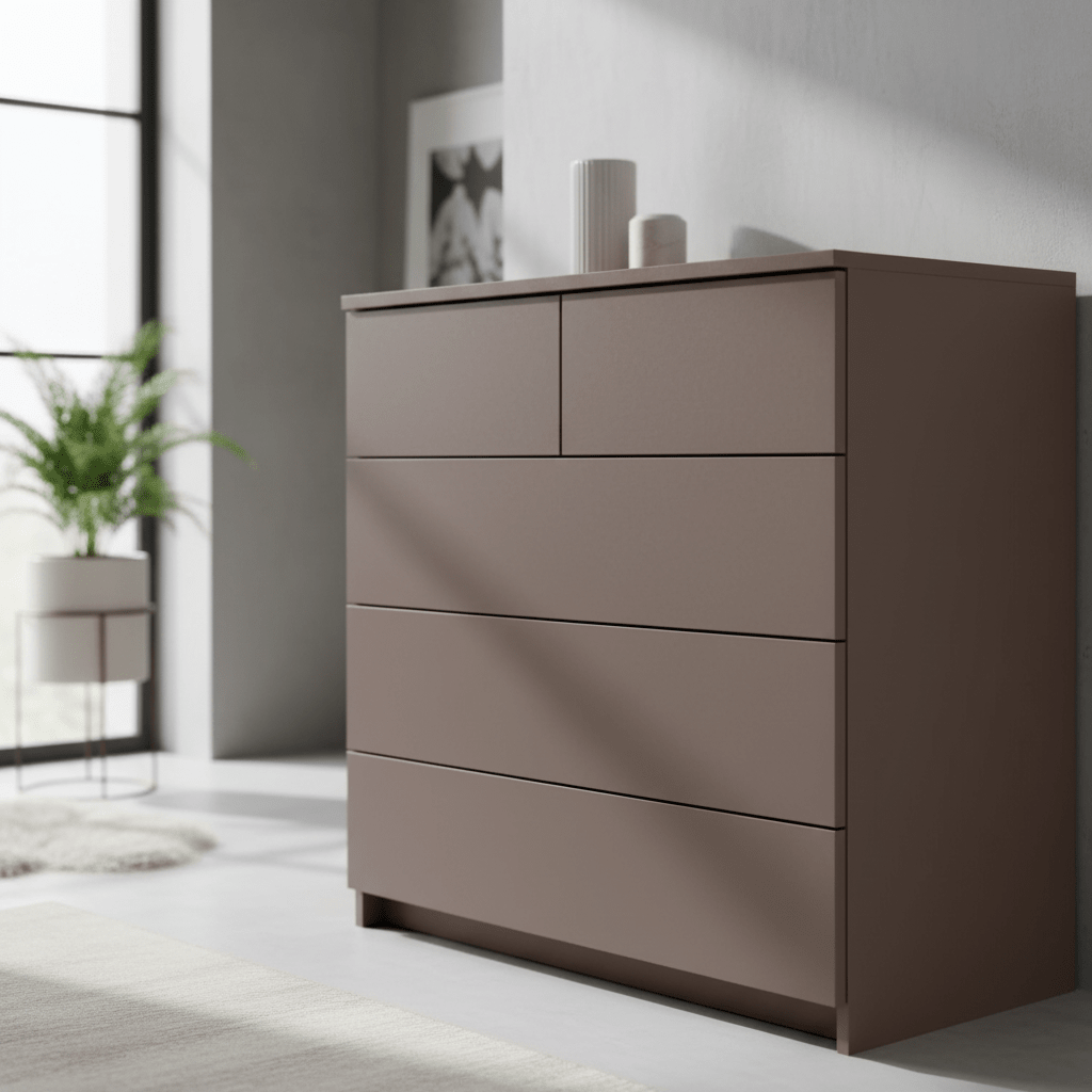 Uni matt Taupe kontaktplast - Lindas Dekor