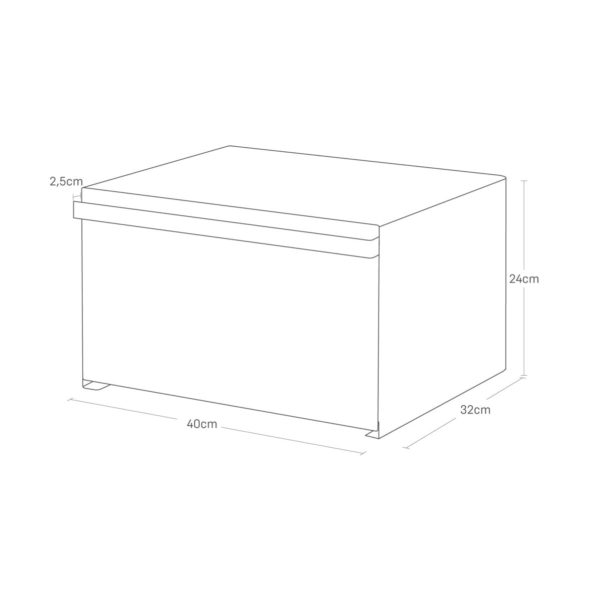 Brödbox svart 40 x 34,5 x 24 cm - Lindas Dekor