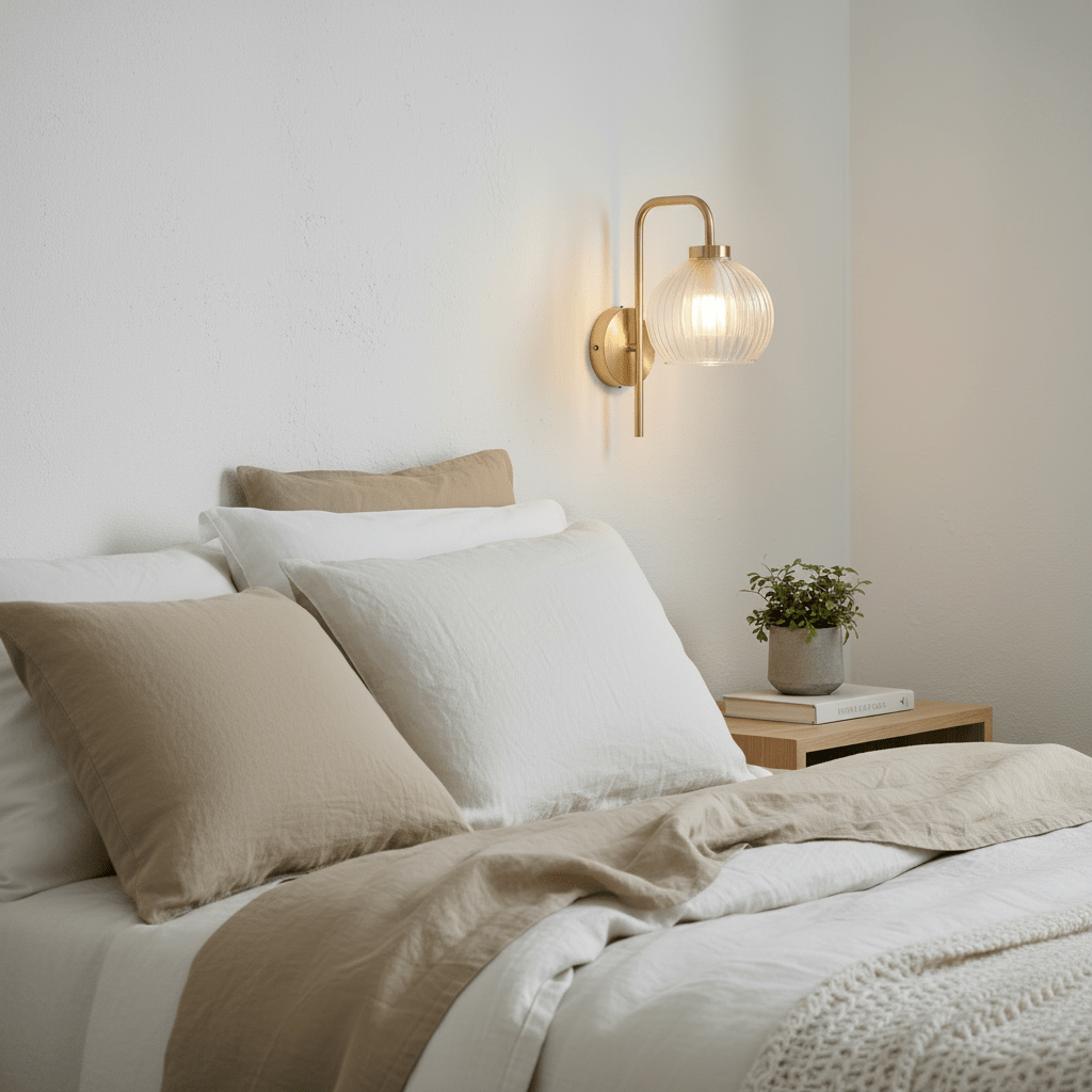 Vegglampe Krys i soverom uten ledning