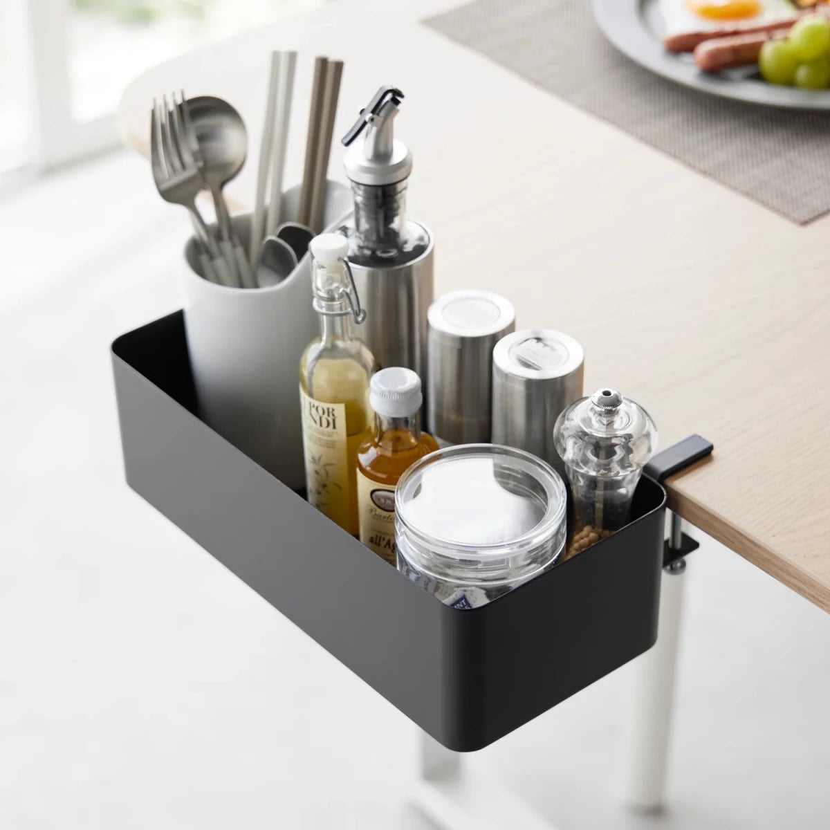 Smart oppbevaringsboks til bord, sort 30 x 18 cm - Lindas Dekor