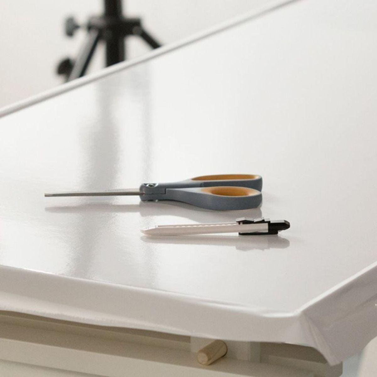 Uni lack hvit høyglans kontaktplast