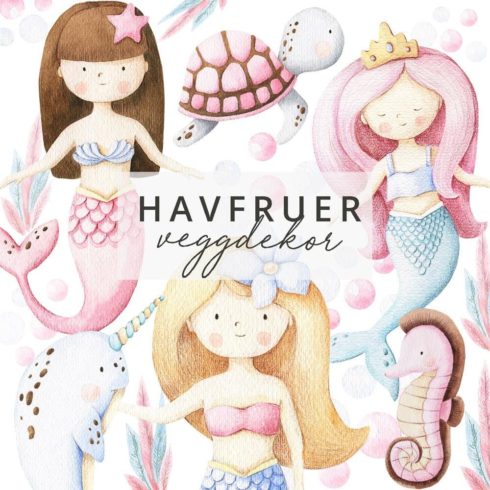 Havfruer klistermærker - Lindas Dekor