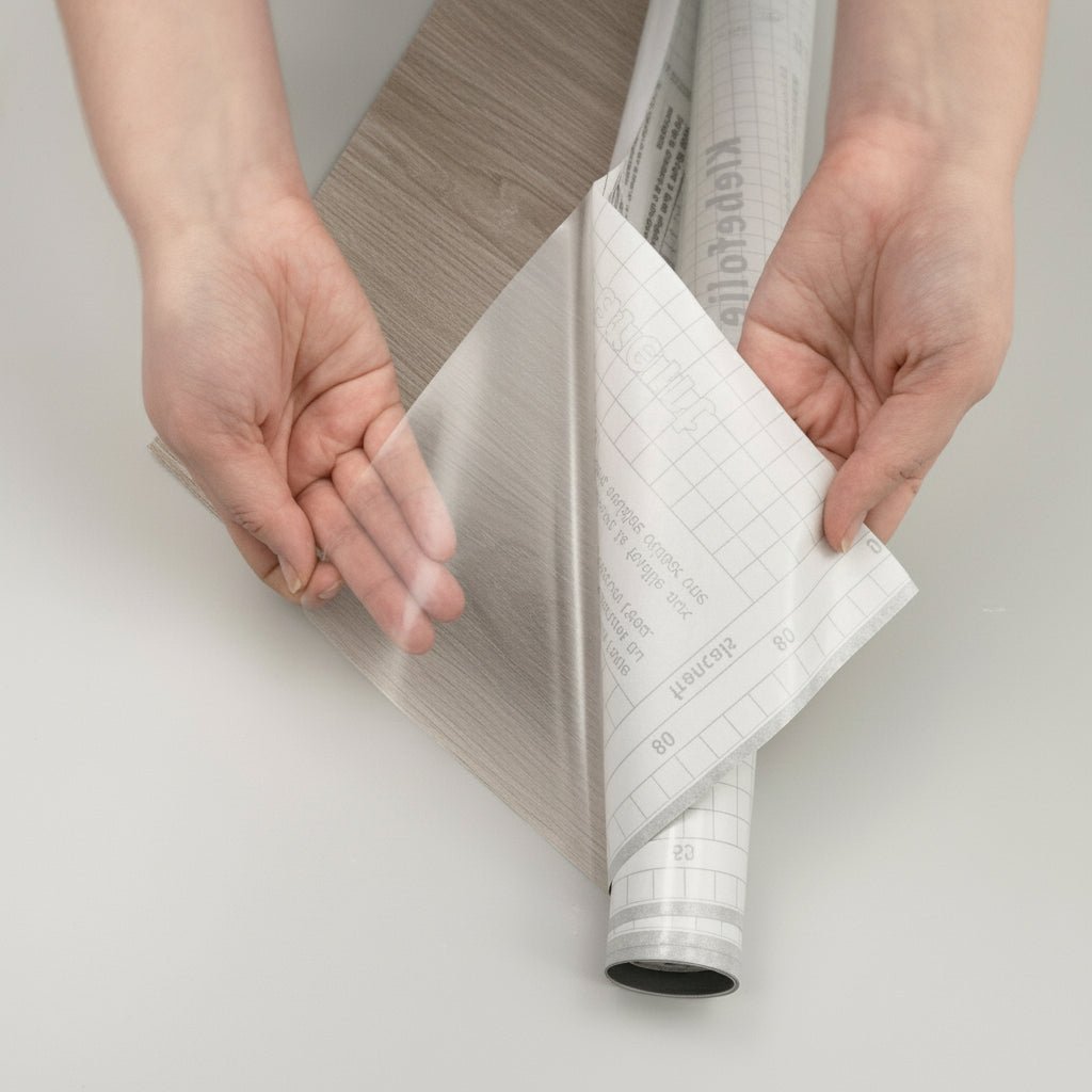 Transparent glossy kontaktplast er en populær gjennomsiktig folie som kan legges over de fleste slette flater som et beskyttelses-belegg.