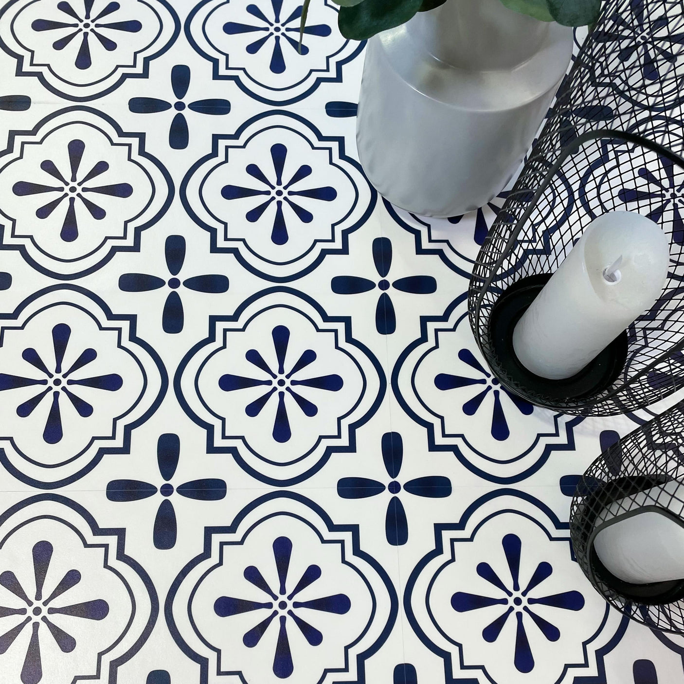 8-pk Nova blå selvklebende fliser