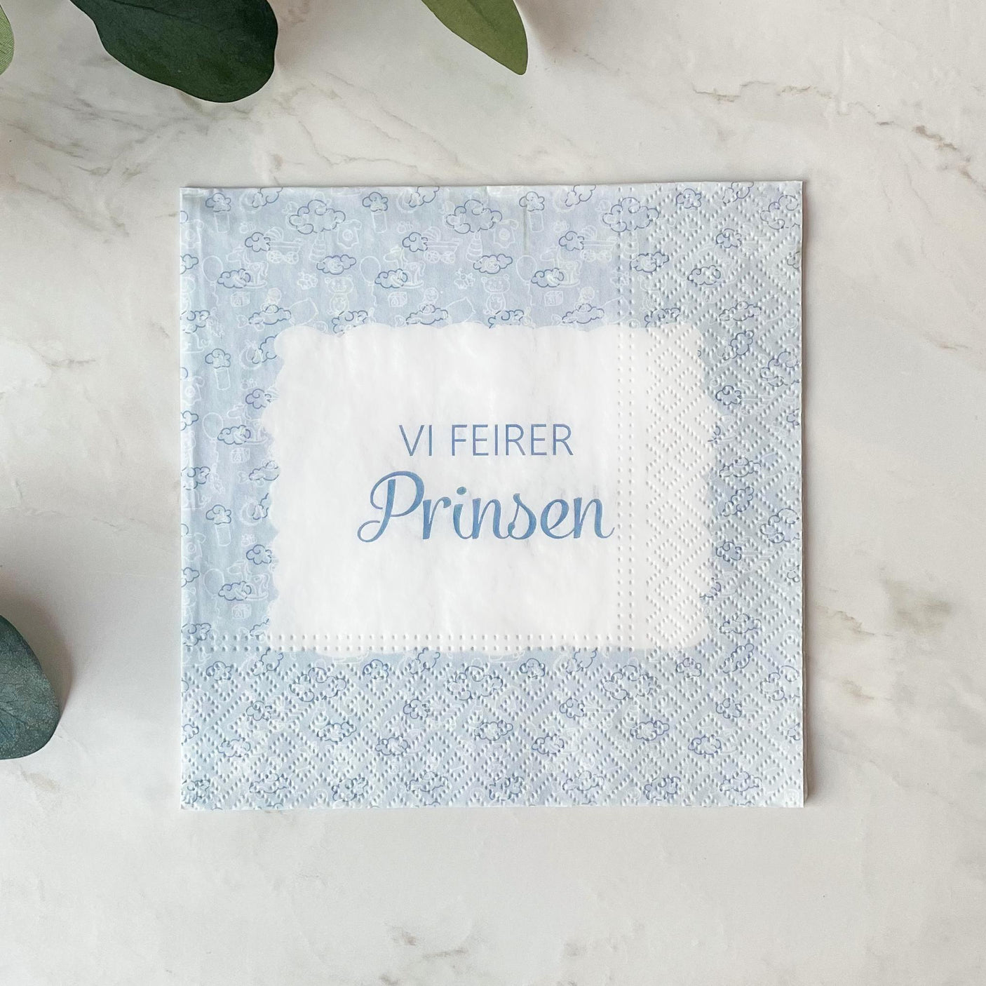 20-pk Servietter til dåp, blå