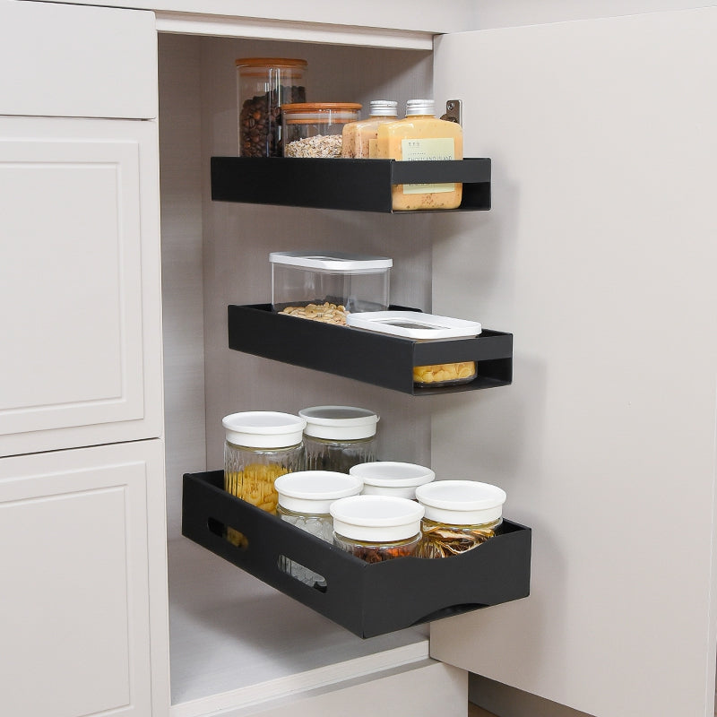 Uttrekkbar hylle smal sort