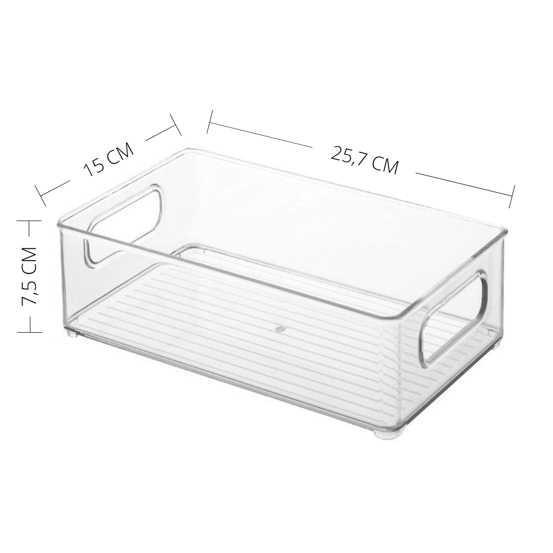 Oppbevaringsboks transparent, medium