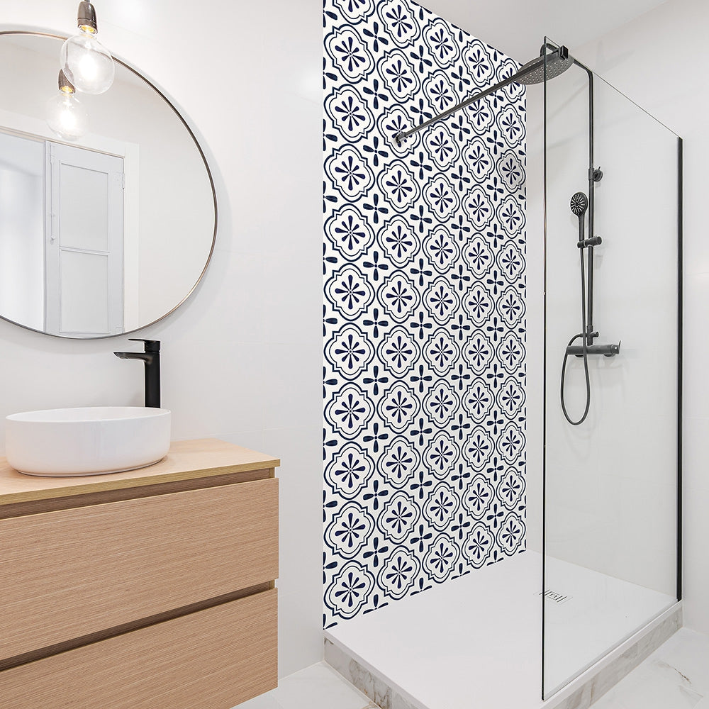 8-pk Nova blå selvklebende fliser