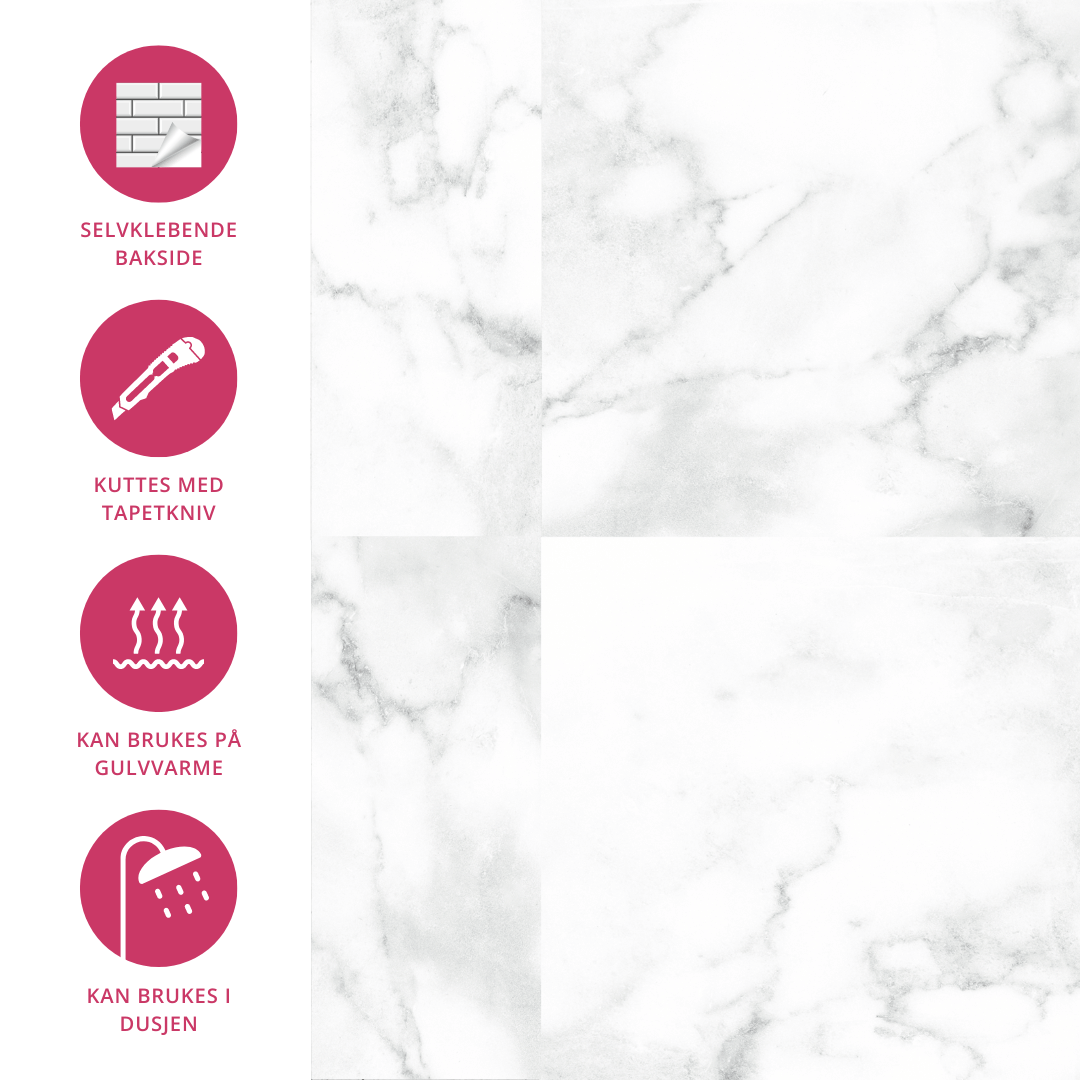 Installasjon uten lim eller fugemasse – gjør det selv.
