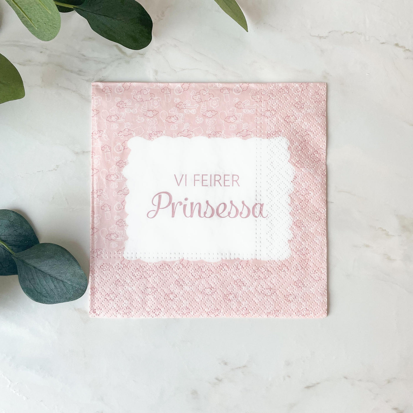 20-pk Servietter til dåp, rosa