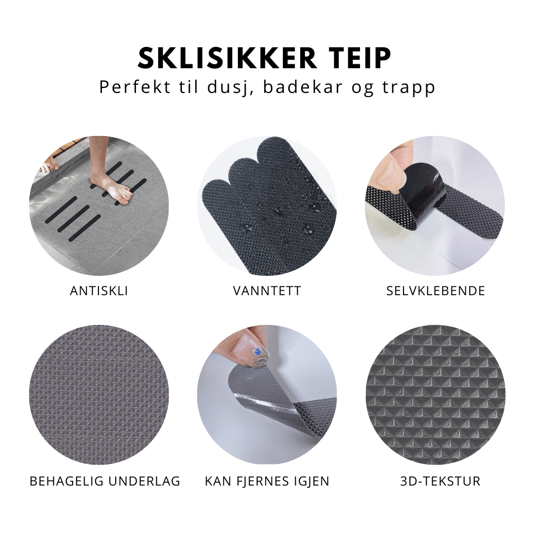 24-pk Selvklebende antiskli, grå