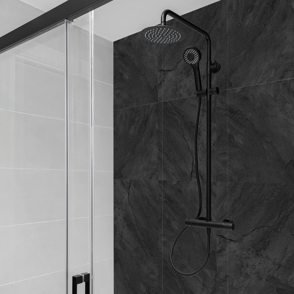 8-pk Skifer antrasitt selvklebende fliser