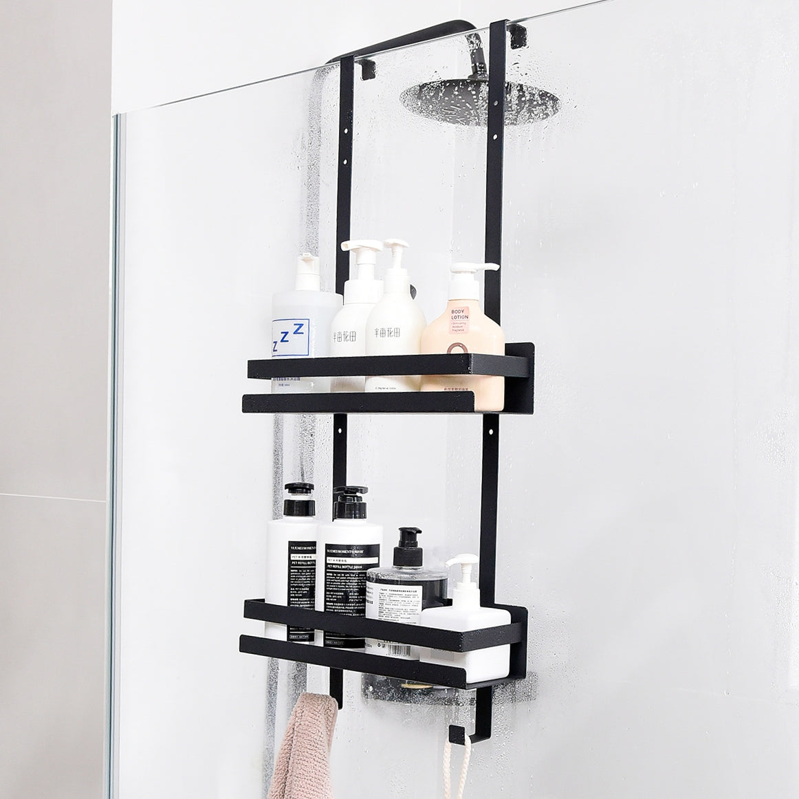 Dusjhylle, sort metall