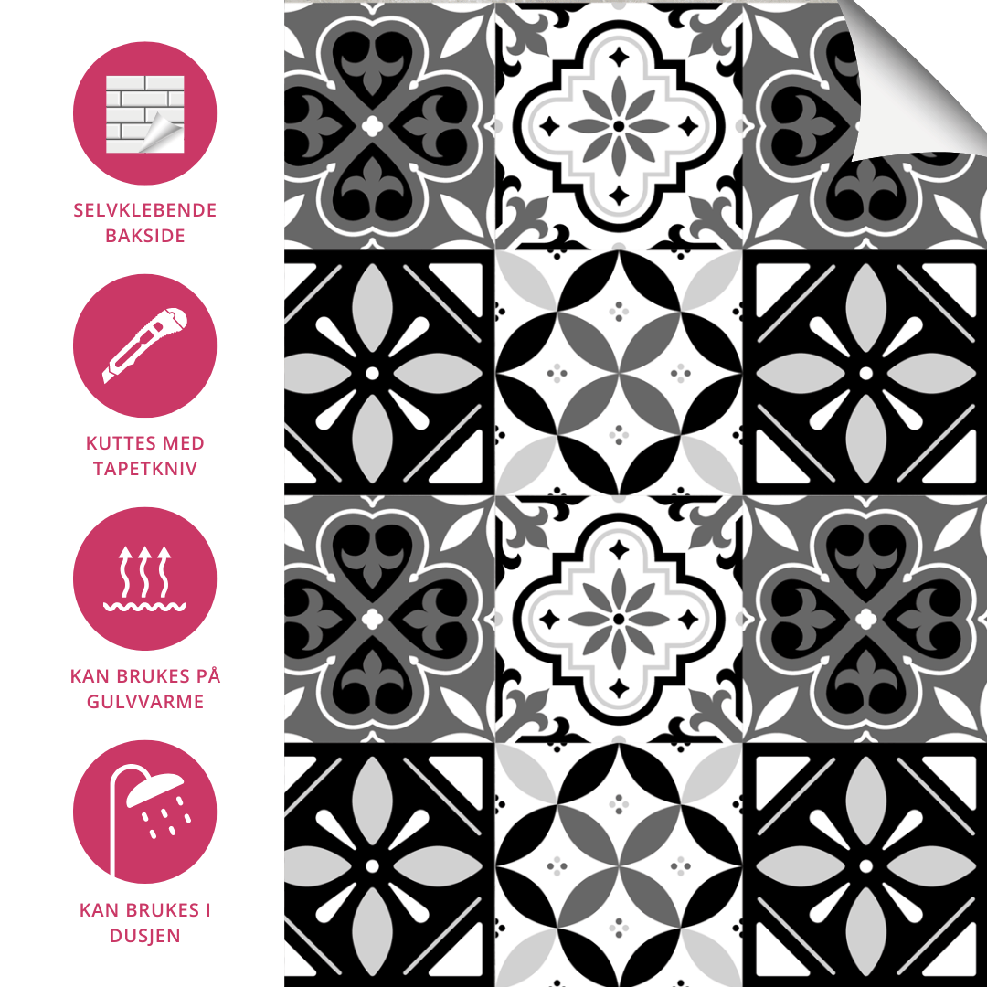 Paris selvklebende fliser