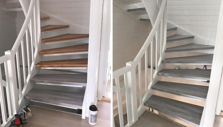 Slik fornyer du trappen med kontaktplast - Lindas Dekor