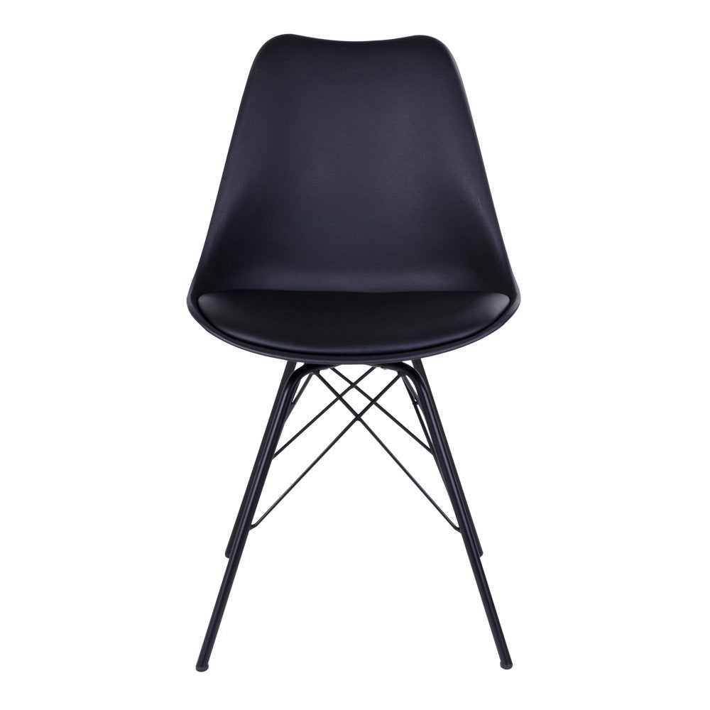 2-pk Oslo spisestol sort