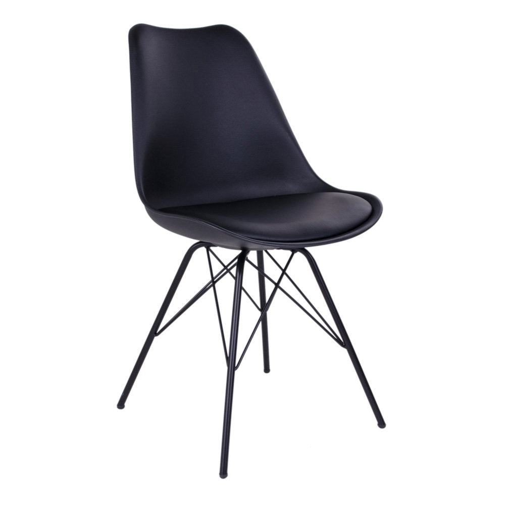 2-pk Oslo spisestol sort